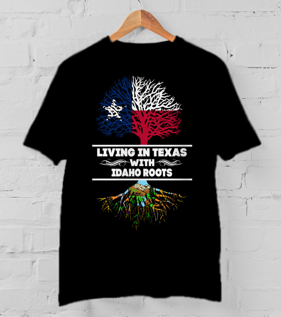 Texas Pride With Deep Idaho Roots Tree T-Shirt