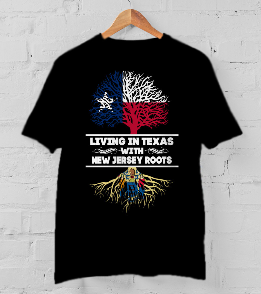 Texas Pride With New Jersey Heritage Tree T-Shirt