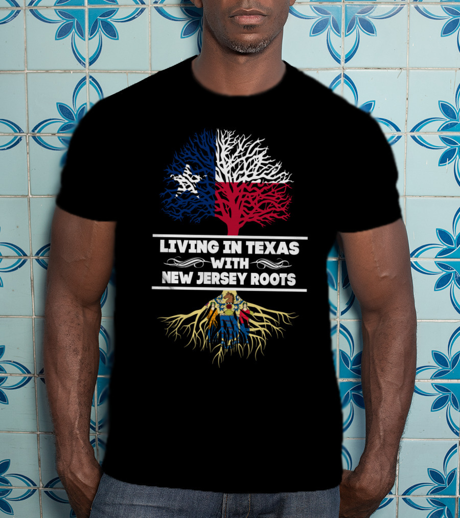 Texas Pride With New Jersey Heritage Tree T-Shirt