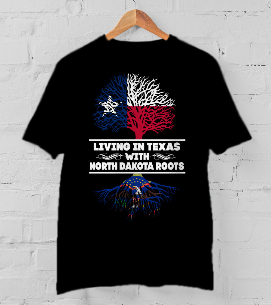 Texas Pride With North Dakota Heritage: Dual State Roots In T-Shirt