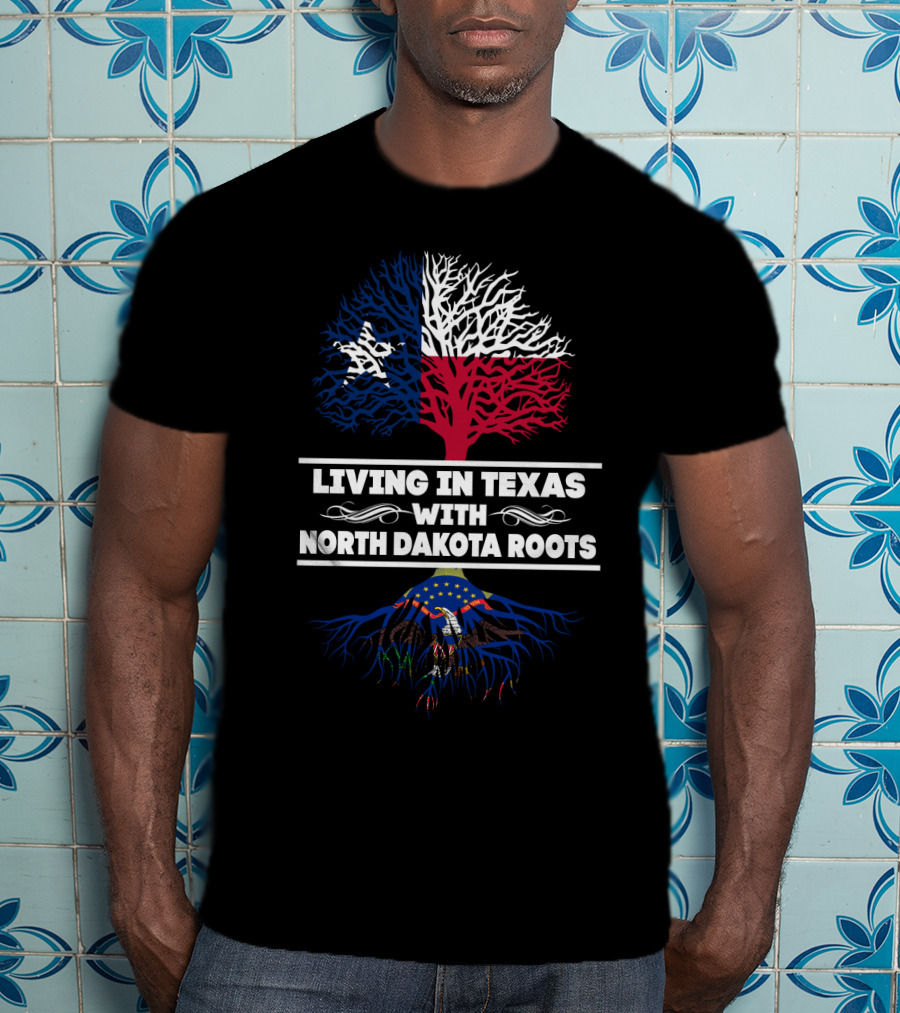 Texas Pride With North Dakota Heritage: Dual State Roots In T-Shirt