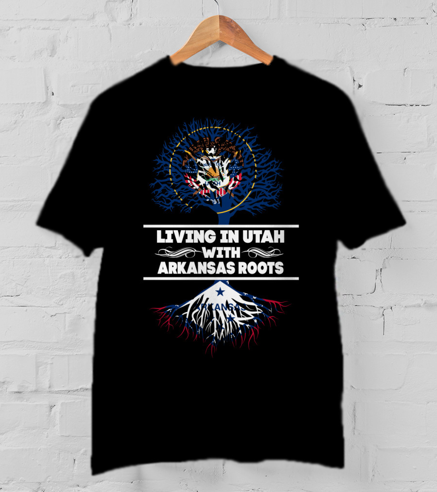 Utah State Seal And Arkansas Flag Roots Connection T-Shirt
