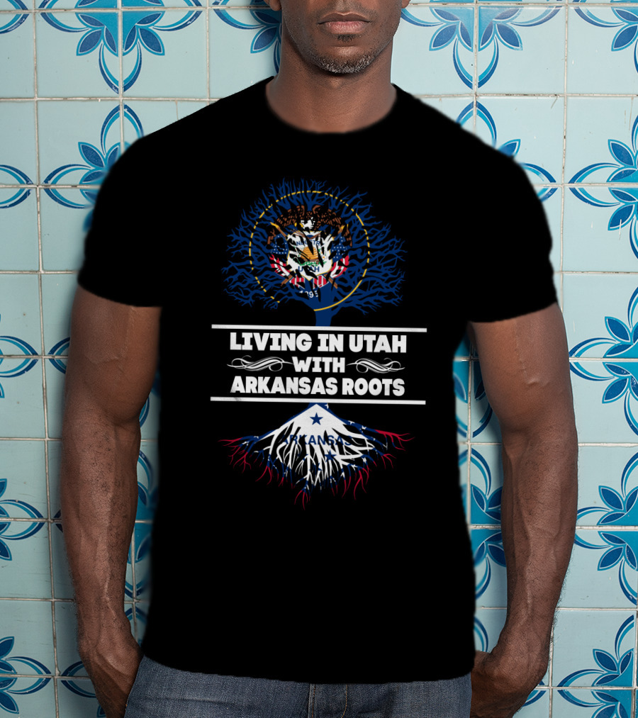 Utah State Seal And Arkansas Flag Roots Connection T-Shirt