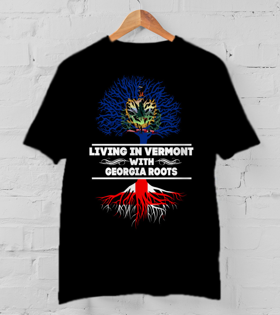 Vermont State Tree Emblem With Georgia Roots Connection T-Shirt
