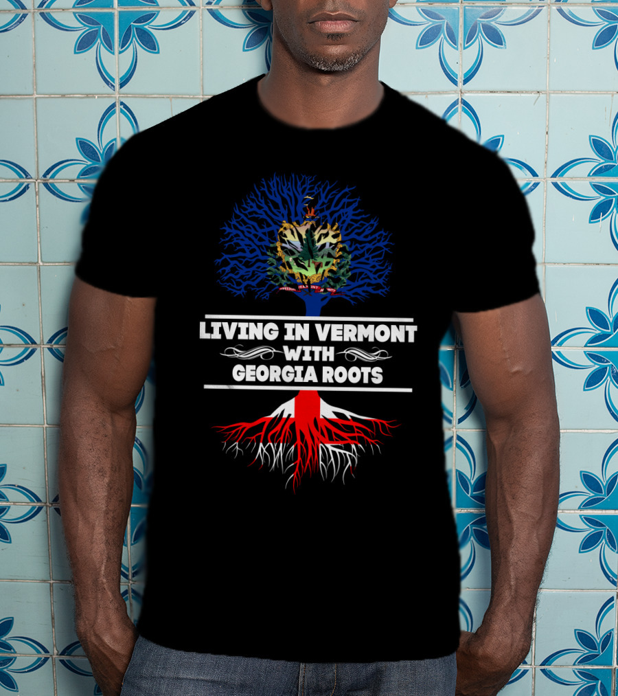 Vermont State Tree Emblem With Georgia Roots Connection T-Shirt