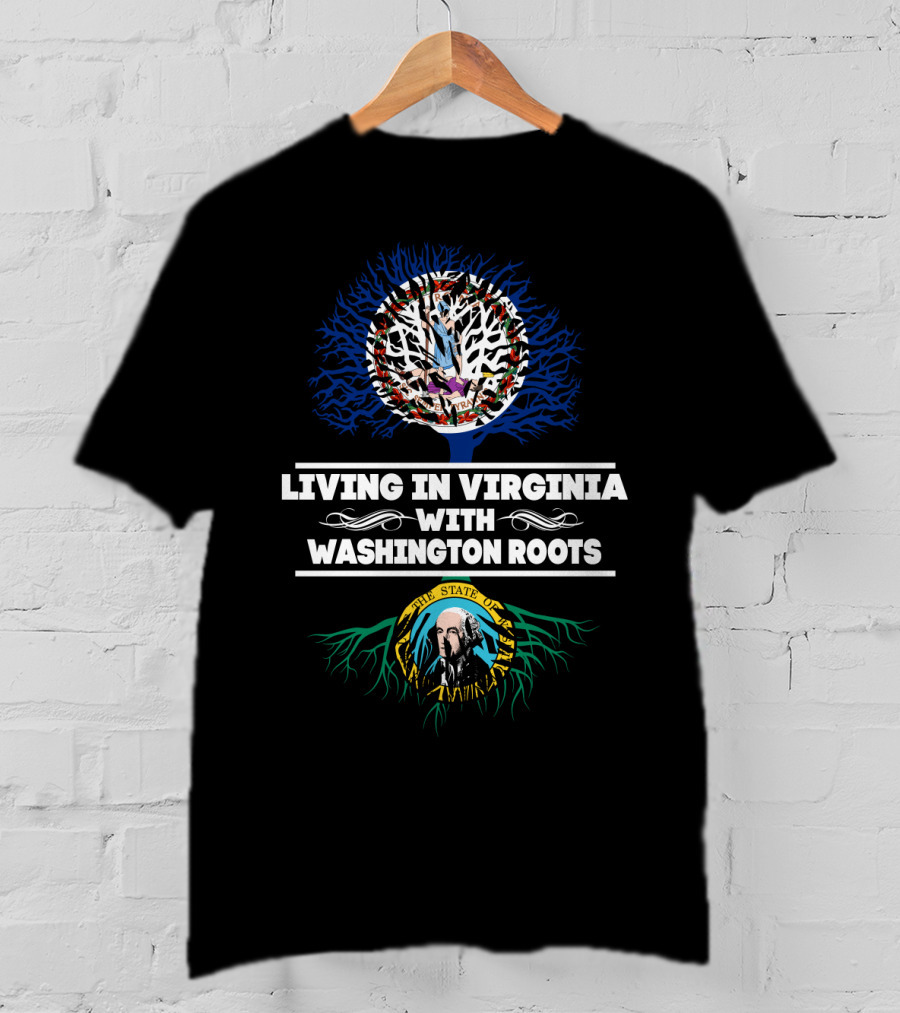 Virginia Living Washington State Roots Tree T-Shirt