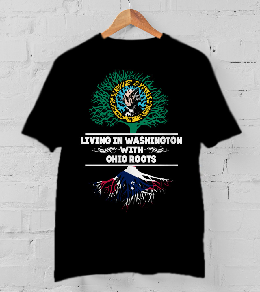 Living In Washington With OHIO Roots - Joker Harley Time Lord Comics T-Shirt