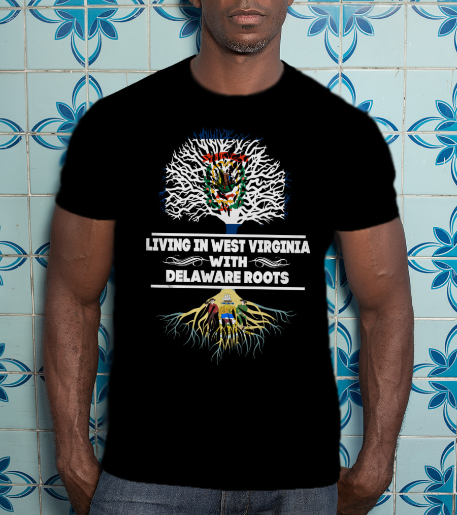 West Virginia Living With Delaware Heritage Tree And State Seals T-Shirt