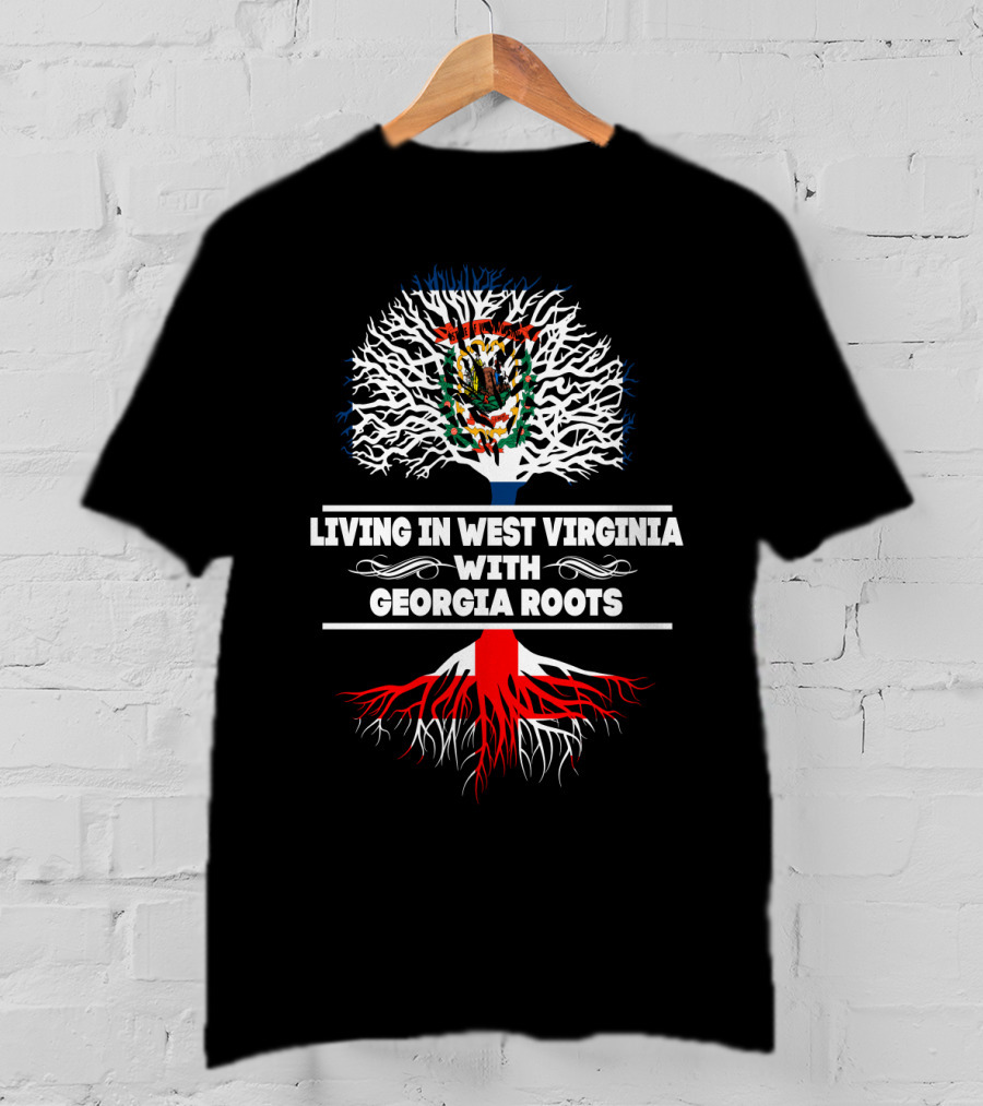 West Virginia Pride With Georgia Heritage Tree Emblem T-Shirt
