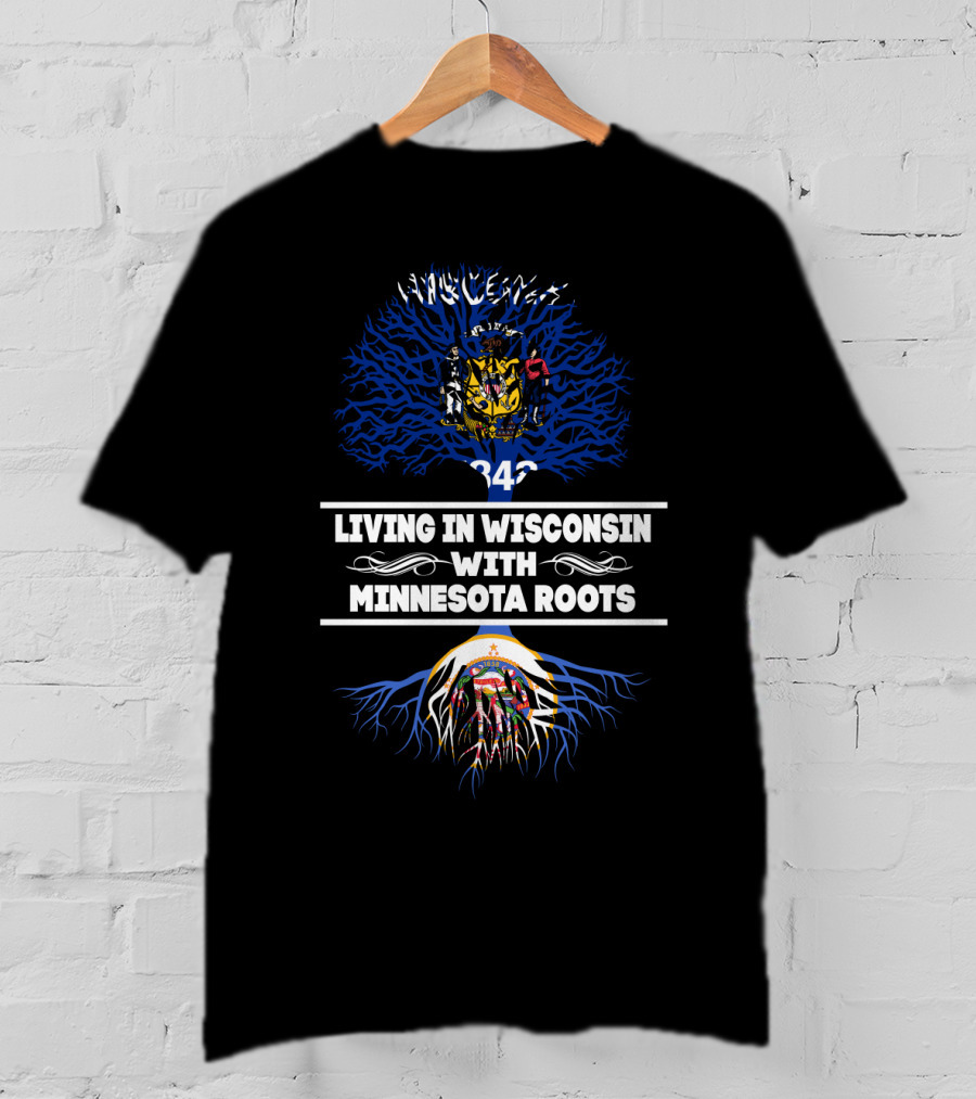 Wisconsin Pride With Minnesota Heritage: State Symbols And Roots T-Shirt
