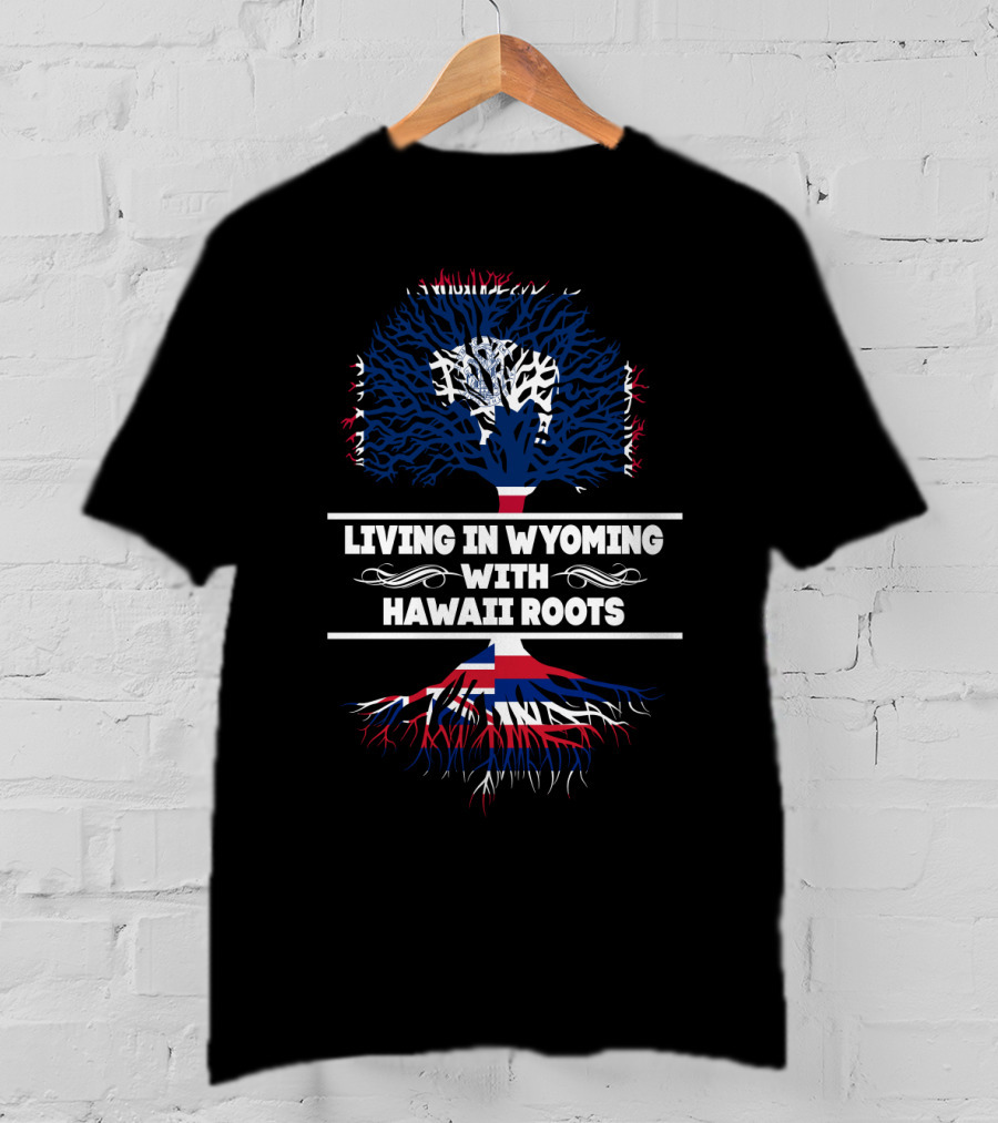 Wyoming Residency With Hawaiian Heritage Tree T-Shirt