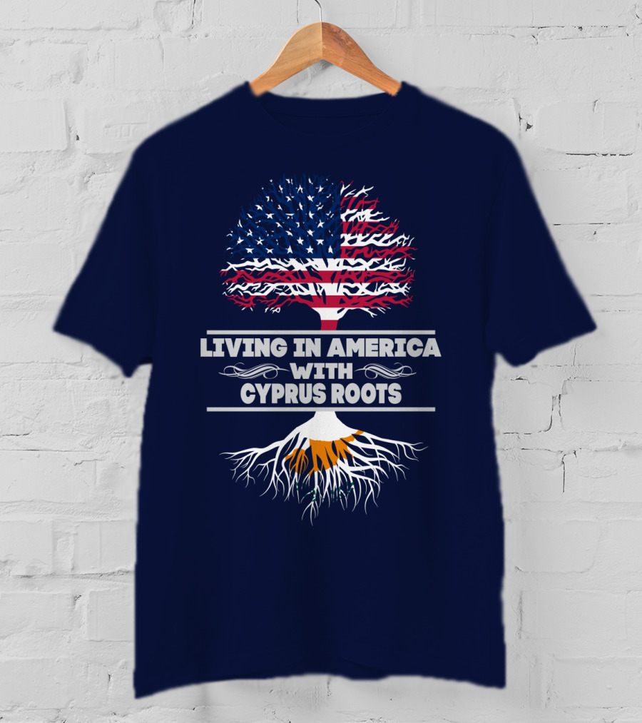 Living IN America With Cyprus Roots Tree T-Shirt