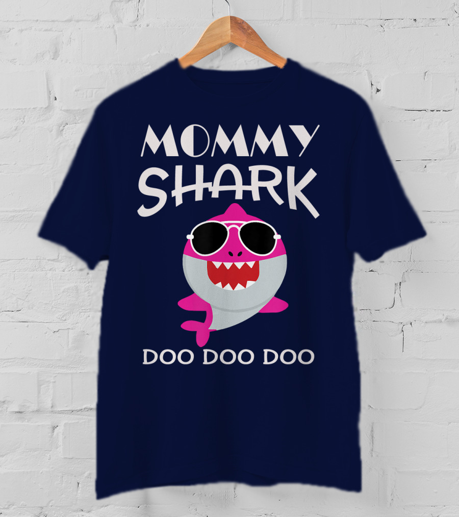 Mommy Shark Doo Doo Doo Sunglasses Pink Shark T-Shirt