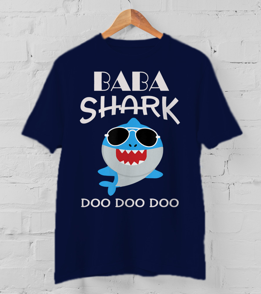 Baba Shark Doo Doo Doo Sunglasses Fun T-Shirt