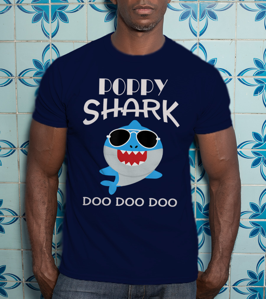 Poppy Shark Sunglasses Doo Doo Doo T-Shirt