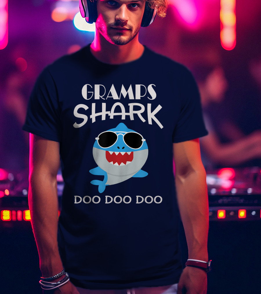 Gramps Shark Sunglasses With Doo Doo Doo Lyrics T-Shirt