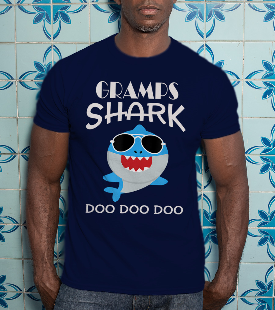 Gramps Shark Sunglasses With Doo Doo Doo Lyrics T-Shirt