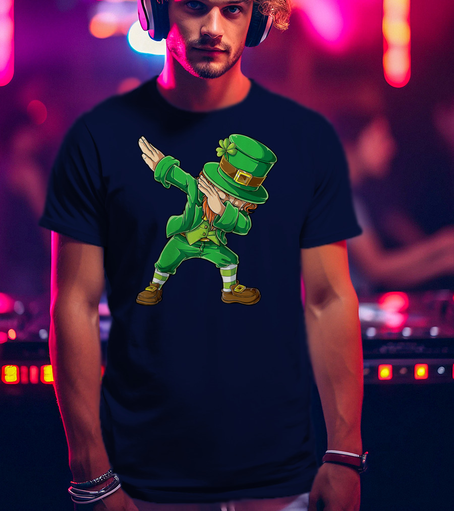 St Patricks Day Leprechaun Dabbing Boys Dab T-Shirt
