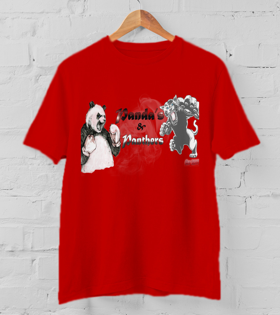 Panda's And Panthers Boxing Face-Off T-Shirt