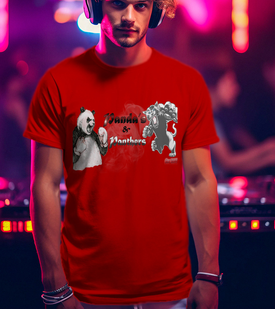 Panda's And Panthers Boxing Face-Off T-Shirt