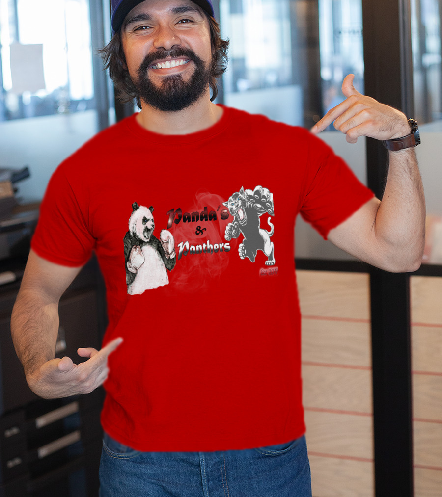 Panda's And Panthers Boxing Face-Off T-Shirt