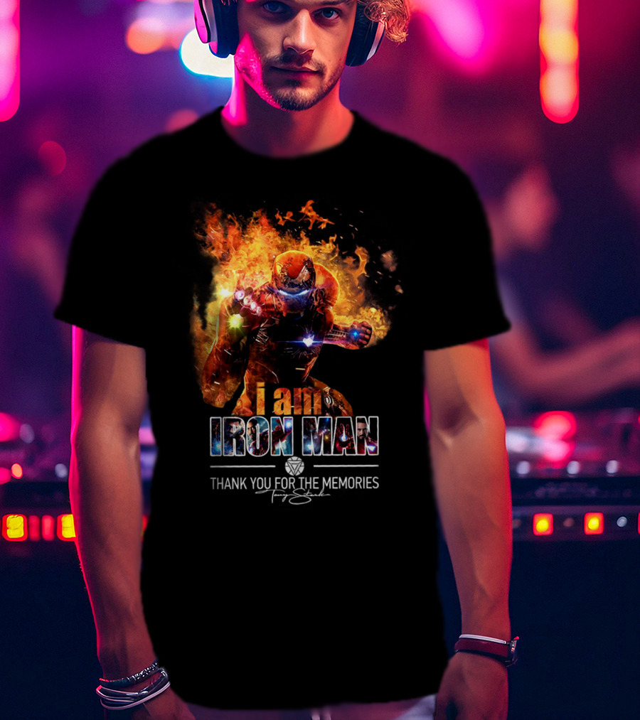 I Am Iron Man Avengers Thank You For The Memories T-Shirt