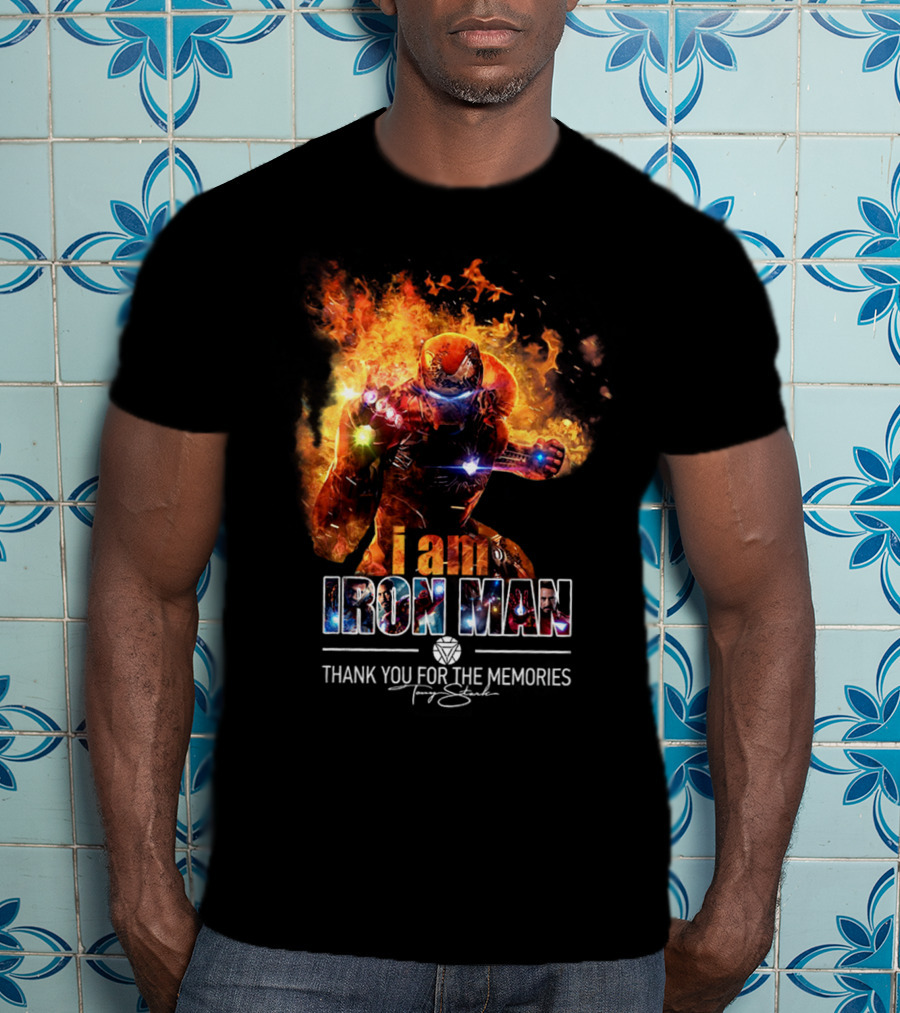 I Am Iron Man Avengers Thank You For The Memories T-Shirt