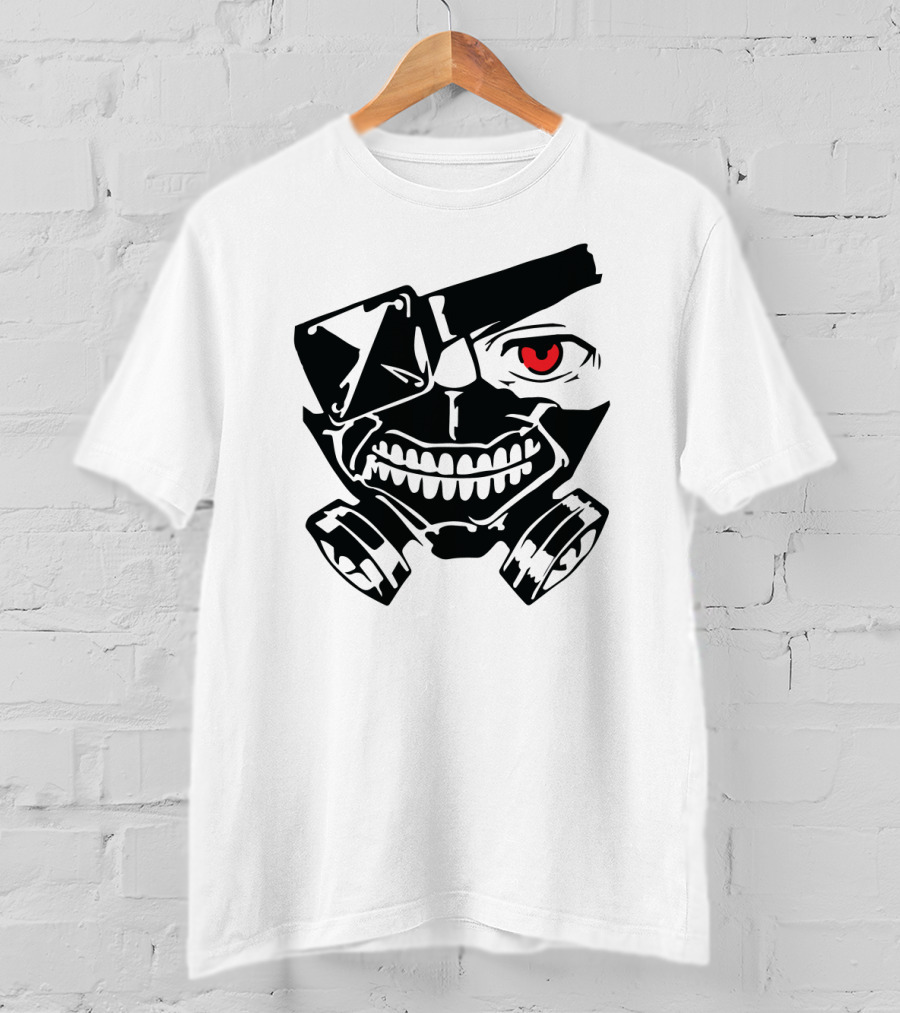 Tokyo Ghoul Kaneki Mask Iconic Anime Fan T-Shirt