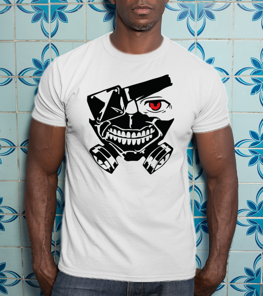 Tokyo Ghoul Kaneki Mask Iconic Anime Fan T-Shirt