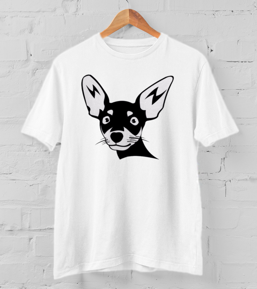 Chihuahua Dog Face Minimalist T-Shirt