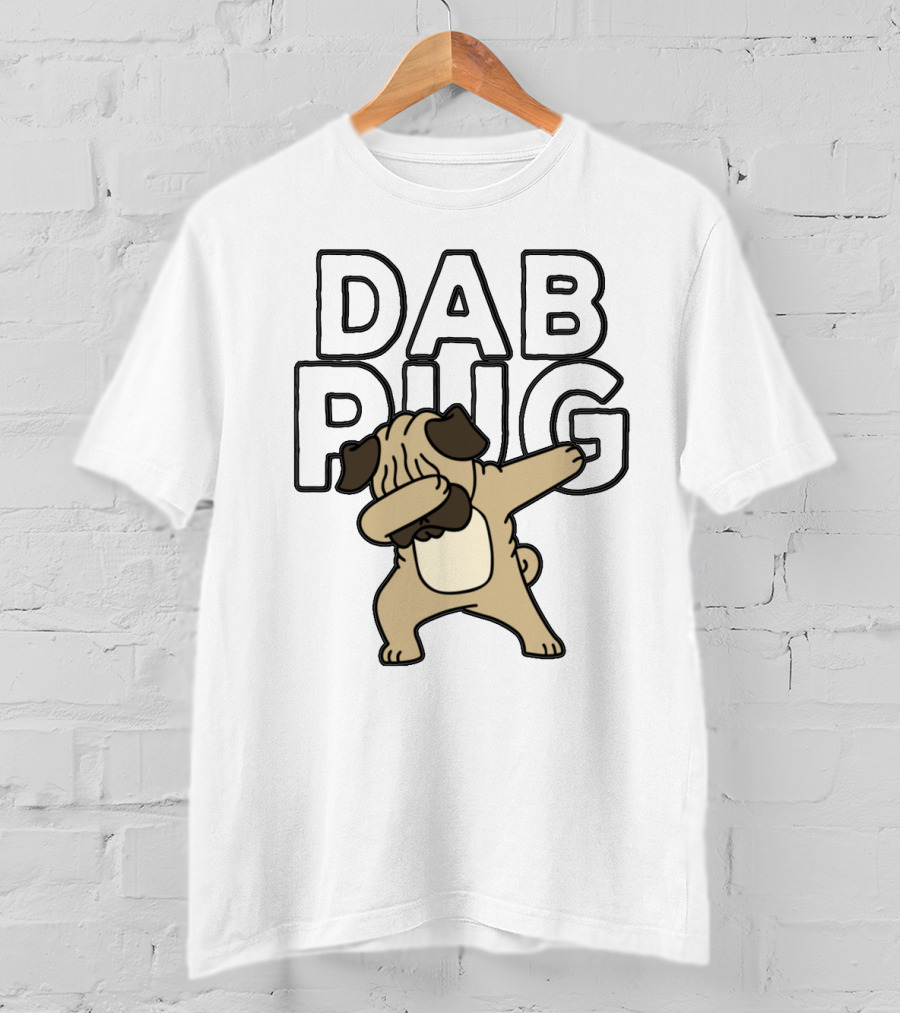 Dabbing Pug Dog Dab Cute Funny Pug Dab T-Shirt