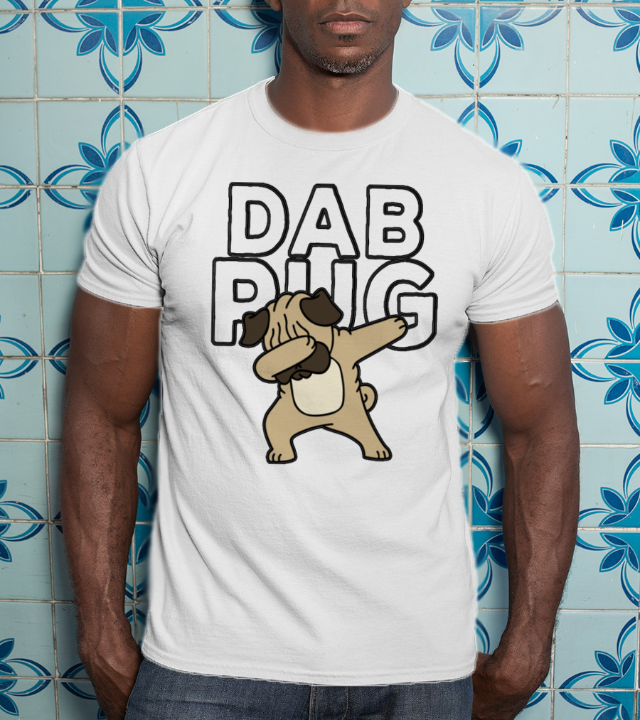 Dabbing Pug Dog Dab Cute Funny Pug Dab T-Shirt