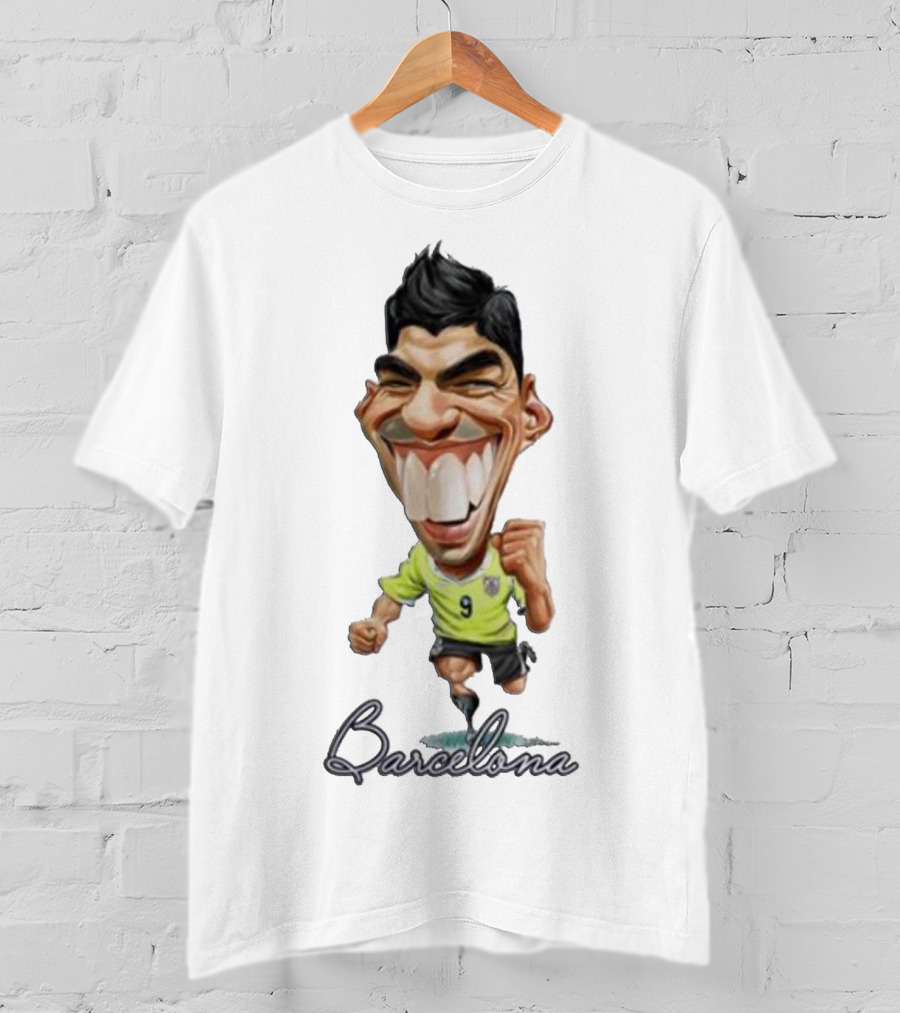 Barcelona Jugadores De Futbol En Caricaturas Número 9 T-Shirt