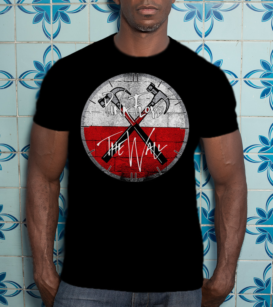 Pink Floyd The Wall Crossed Hammers Brick Circle T-Shirt