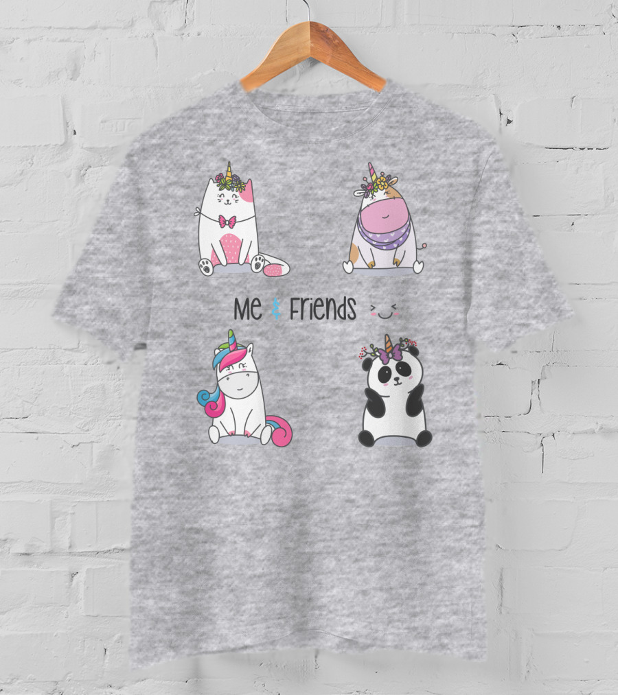 Me And Friends Cute Animal Collection T-Shirt