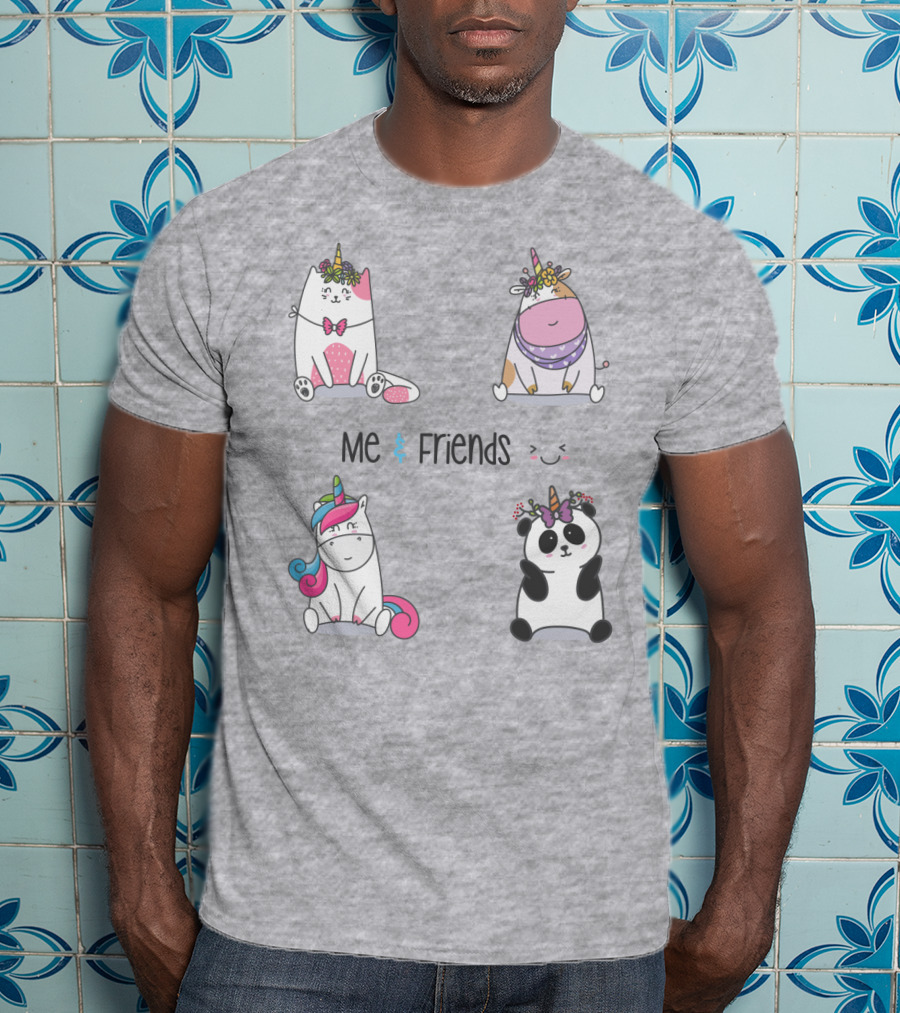 Me And Friends Cute Animal Collection T-Shirt