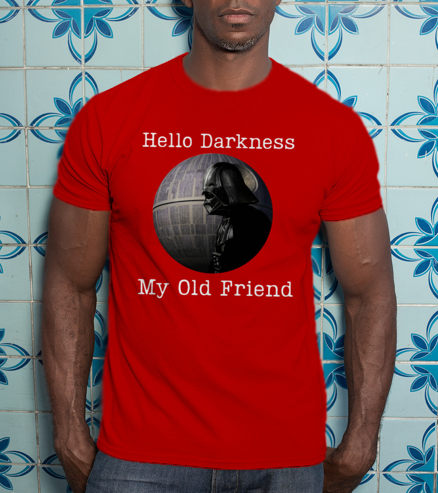 Darth Vader Hello Darkness My Old Friend Death Star T-Shirt