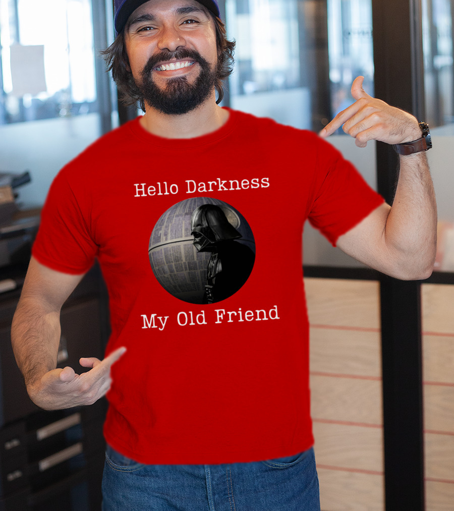 Darth Vader Hello Darkness My Old Friend Death Star T-Shirt