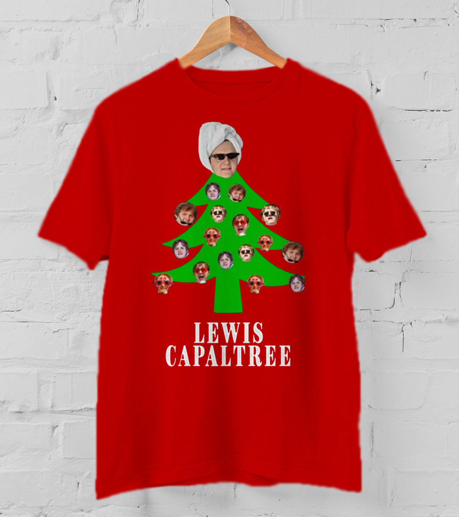 Lewis Capaltree Christmas Tree Face Collage Jumper T-Shirt