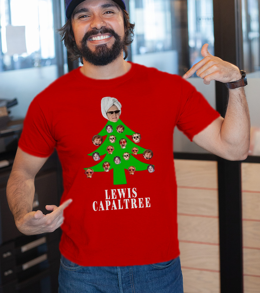 Lewis Capaltree Christmas Tree Face Collage Jumper T-Shirt