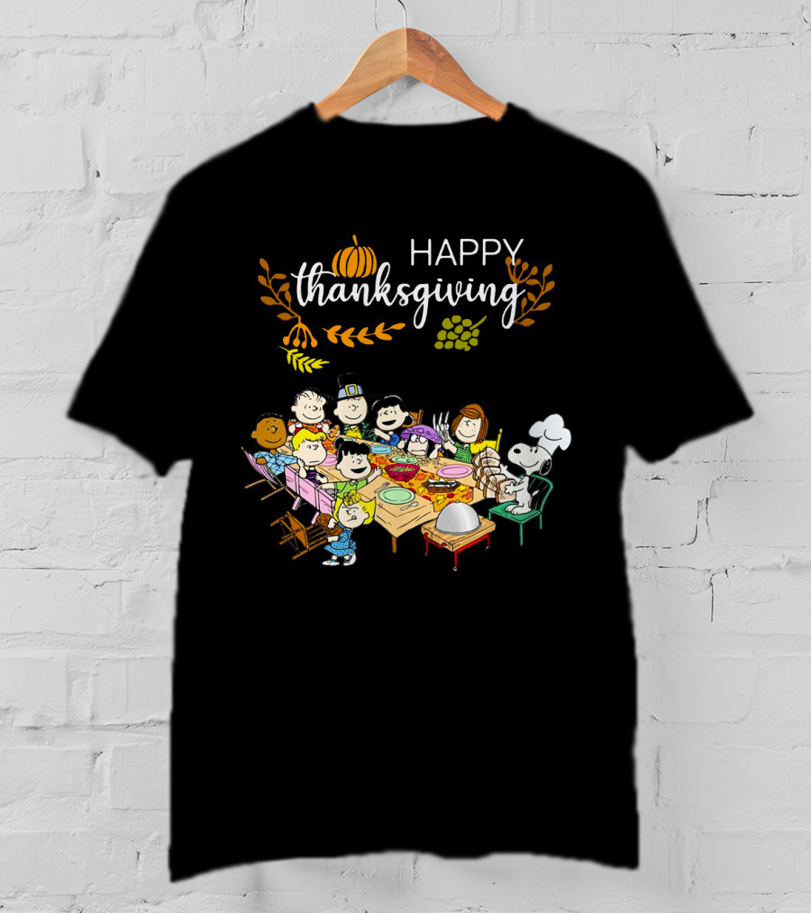 Peanuts Happy Thanksgiving Celebration With Snoopy And Friends T-Shirt