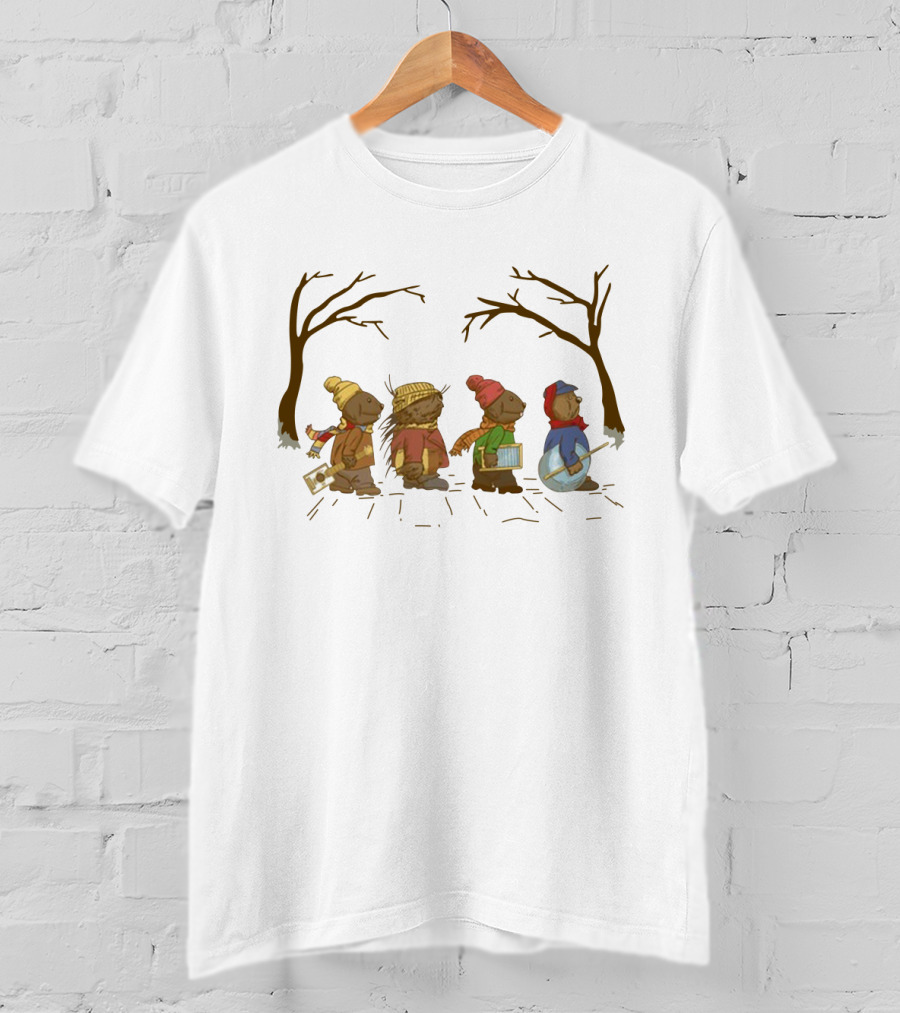 Emmet Otter's Jug Band Christmas Road Winter Walk With Instruments And Cozy Attire T-Shirt