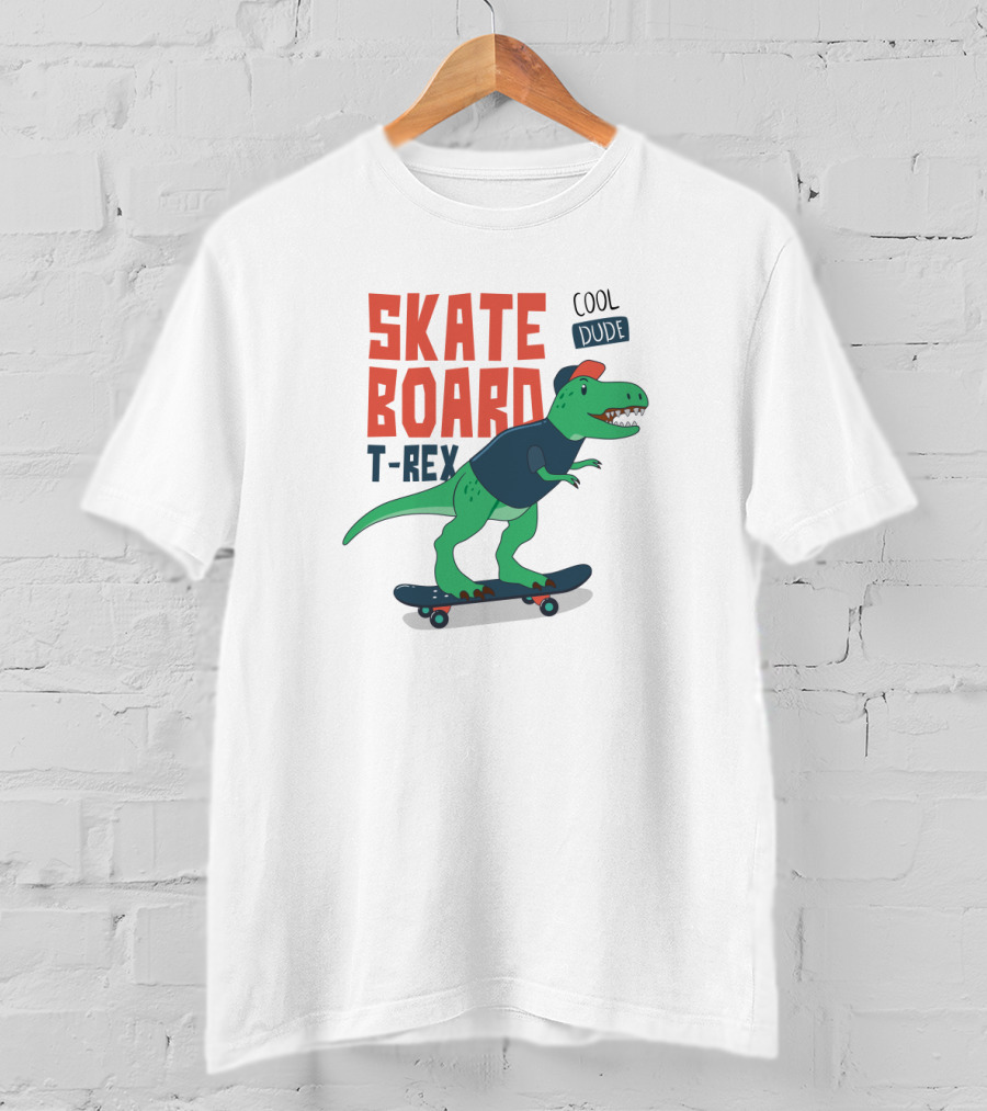 Skateboard T-Rex Cool Dude T-Shirt