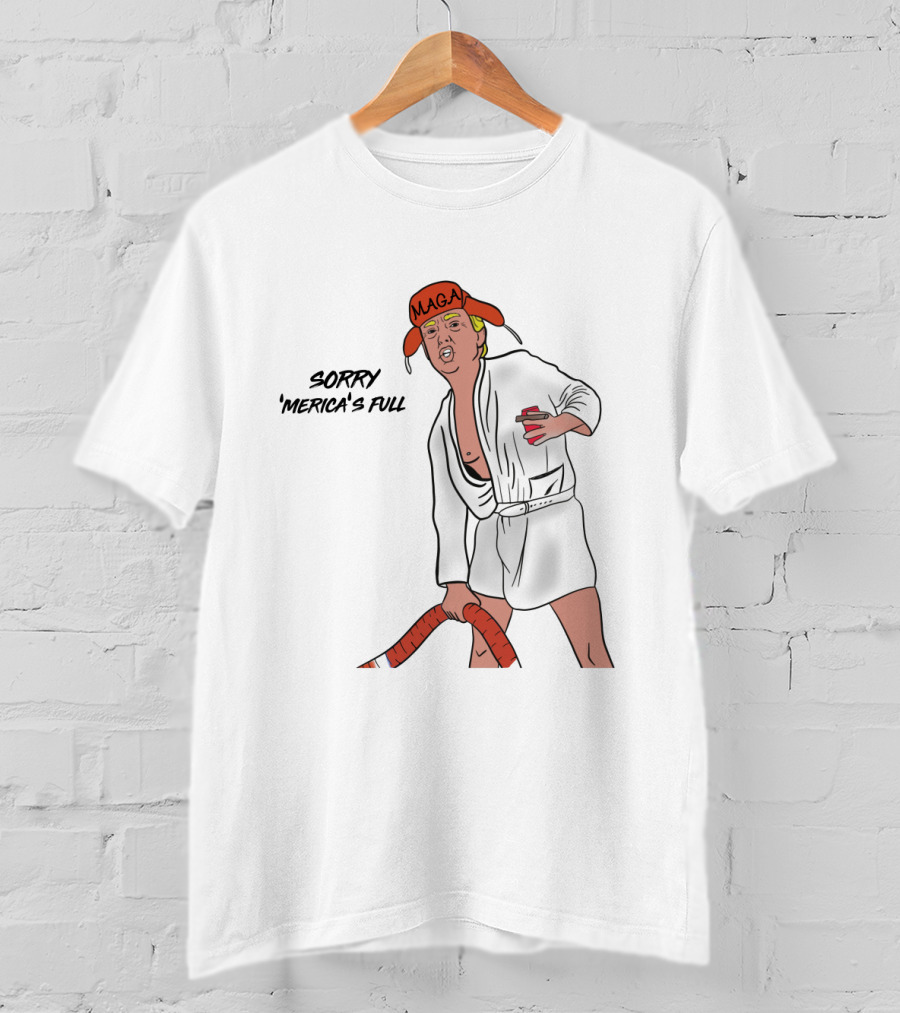 Sorry Merica's Full MAGA Christmas T-Shirt