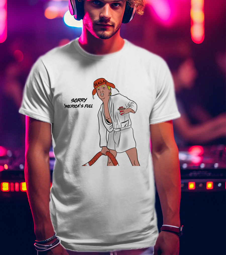 Sorry Merica's Full MAGA Christmas T-Shirt