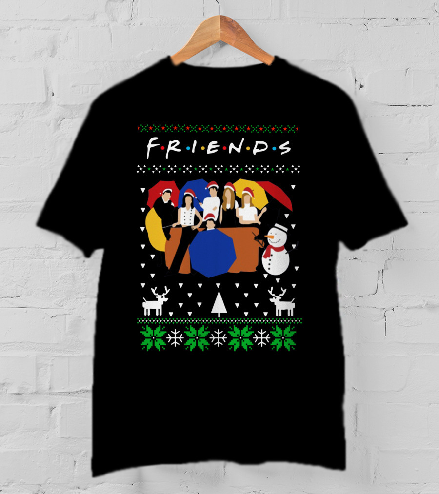FRIENDS Holiday Umbrella Ugly Christmas T-Shirt