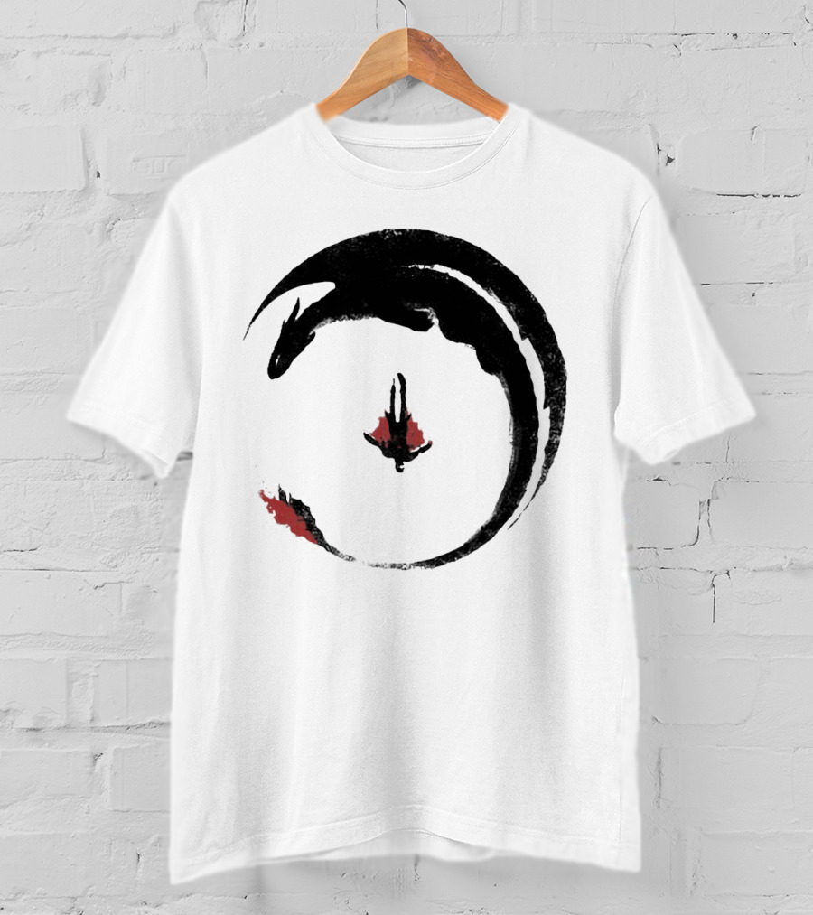 Hiccup And Toothless Fly Artistic Circular T-Shirt