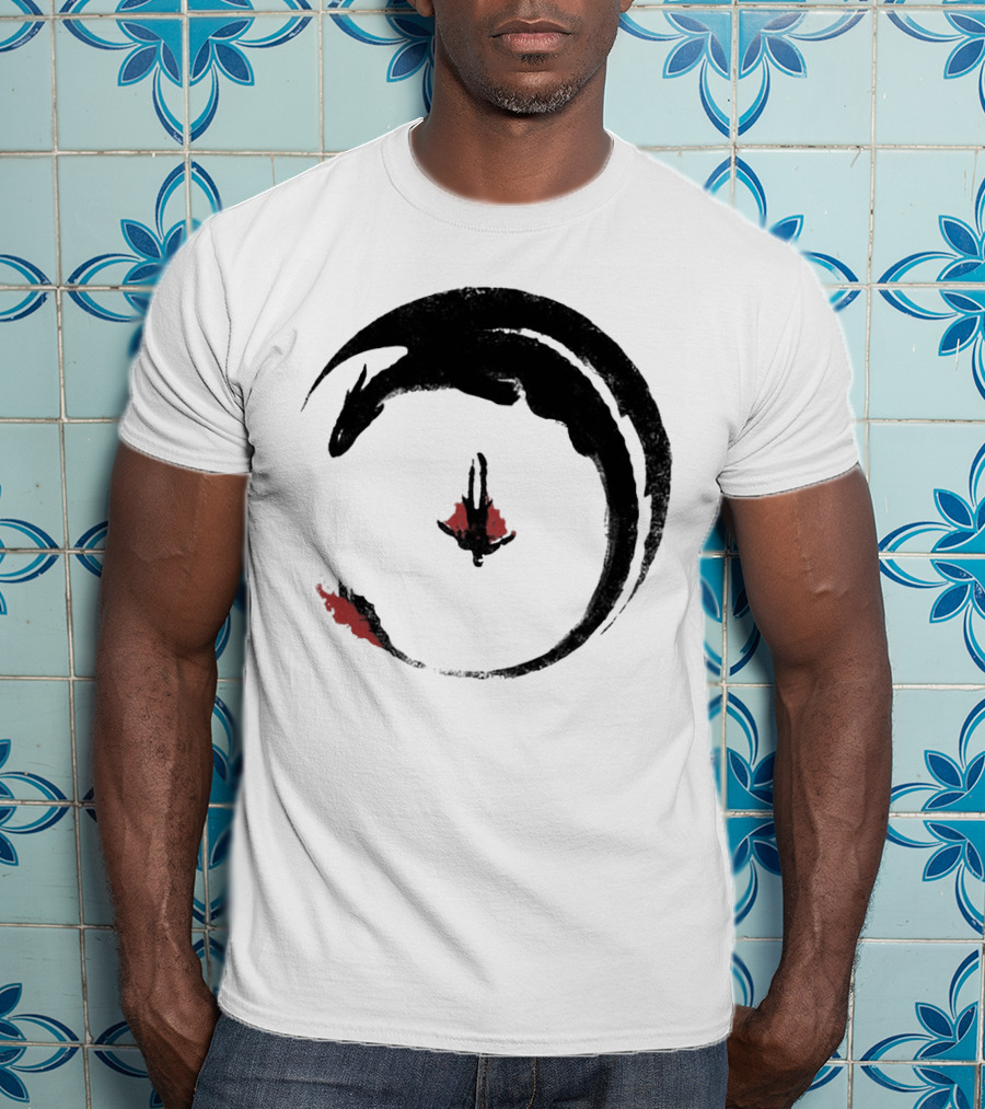 Hiccup And Toothless Fly Artistic Circular T-Shirt