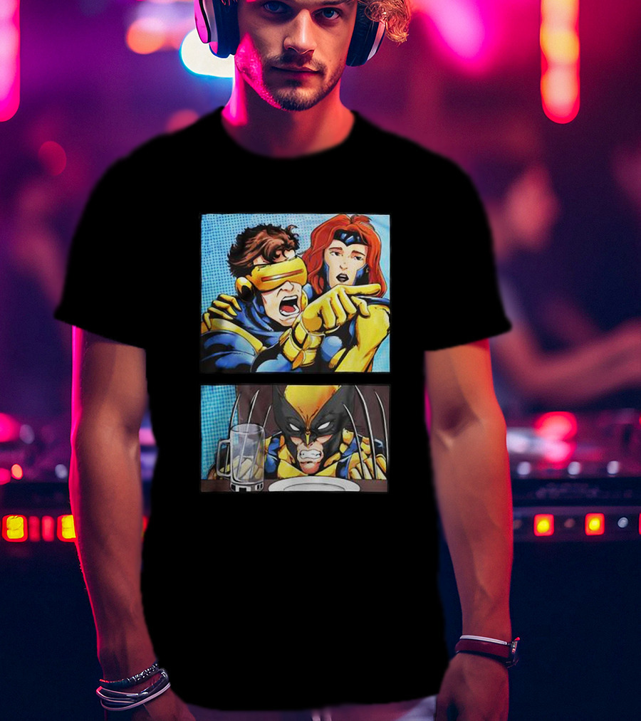 Cyclops And Jean Grey Arguing With Wolverine Meme T-Shirt