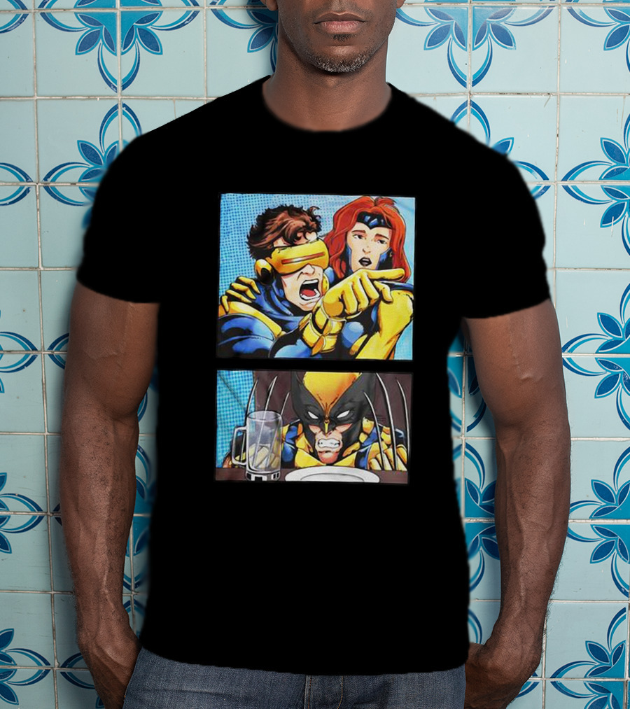 Cyclops And Jean Grey Arguing With Wolverine Meme T-Shirt